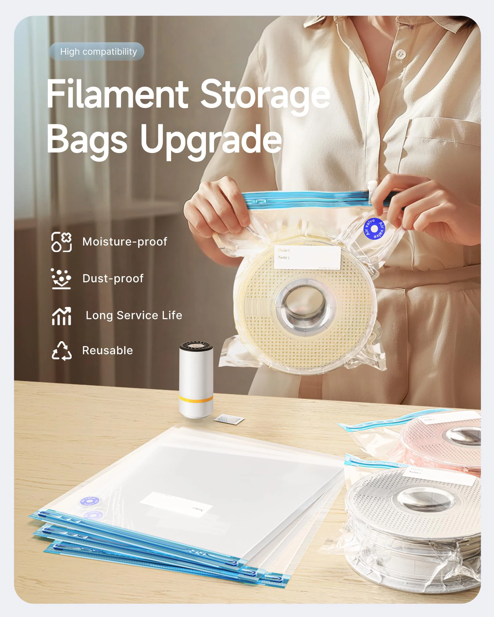 Bolsa de vacío de filamento de - 3D Printing Industry reseña y precio