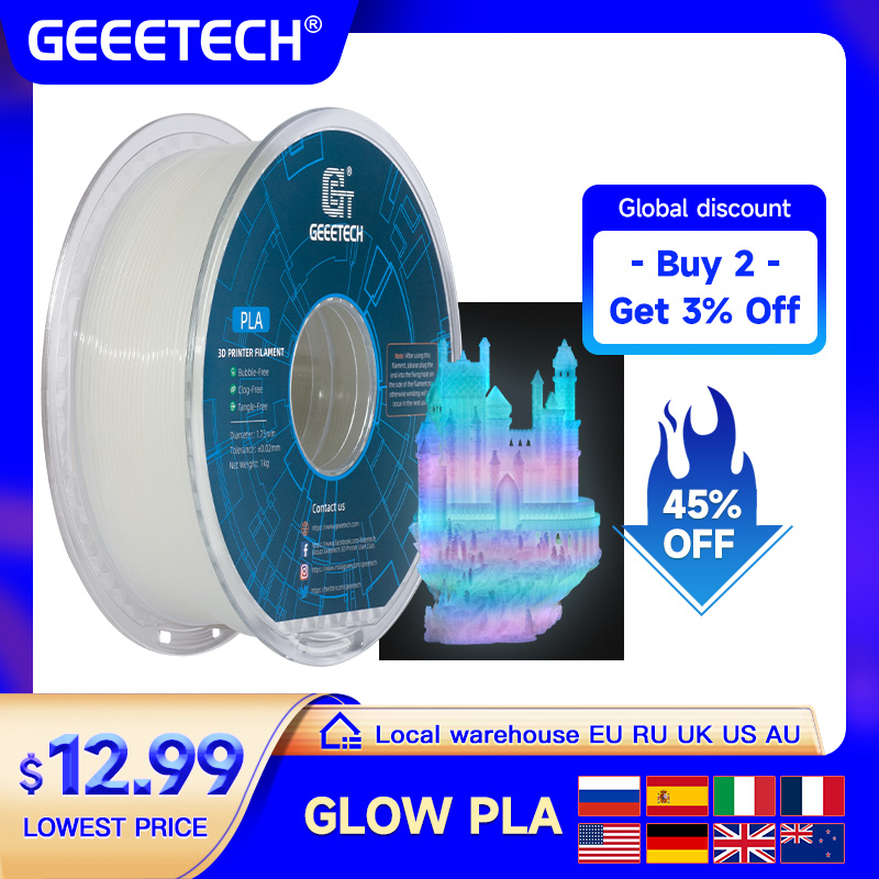GEEETECH Filamento PLA Luminos - 3D Printing Nylon reseña y precio