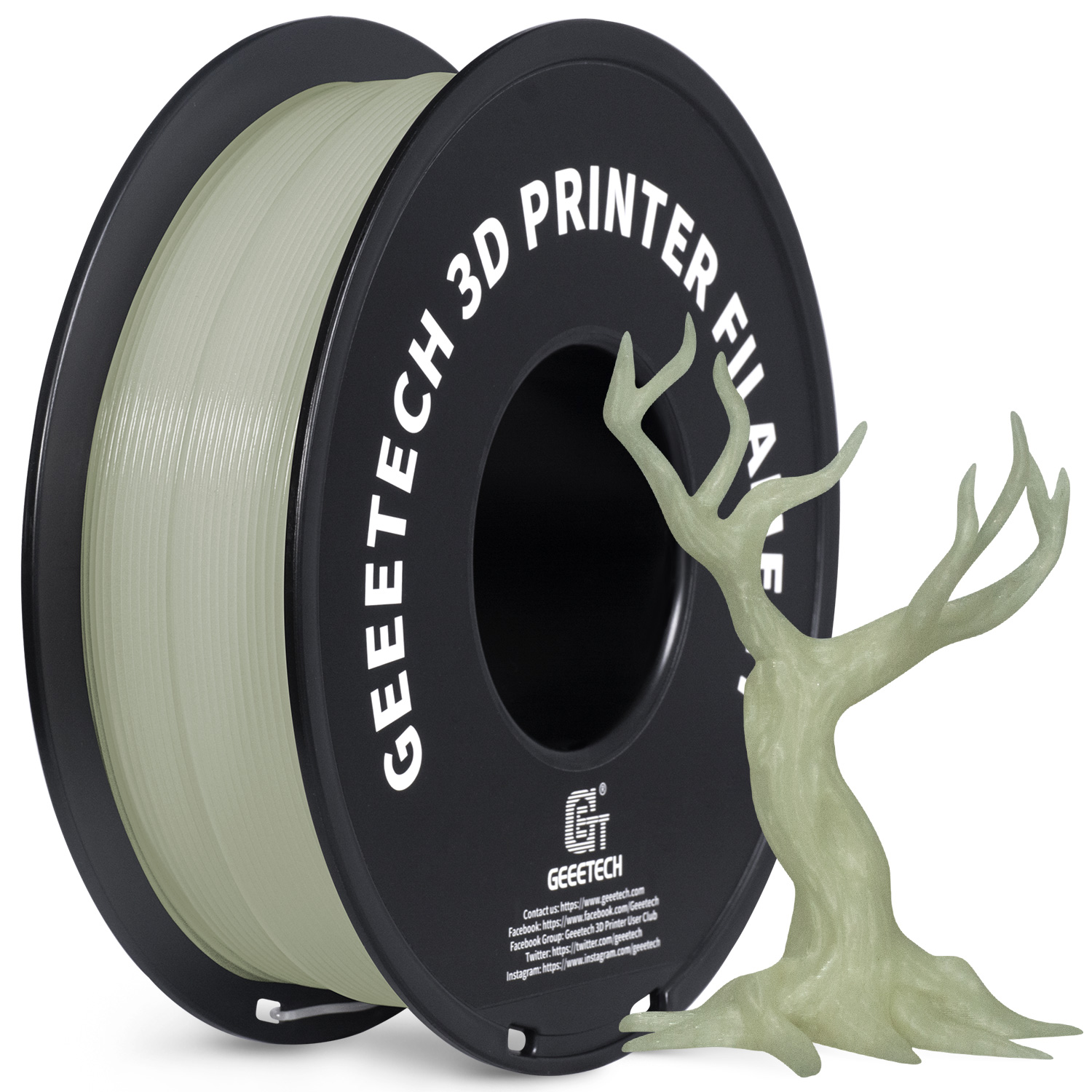 Filamento PLA luminoso GEEETEC - 3D Printing Nylon reseña y precio