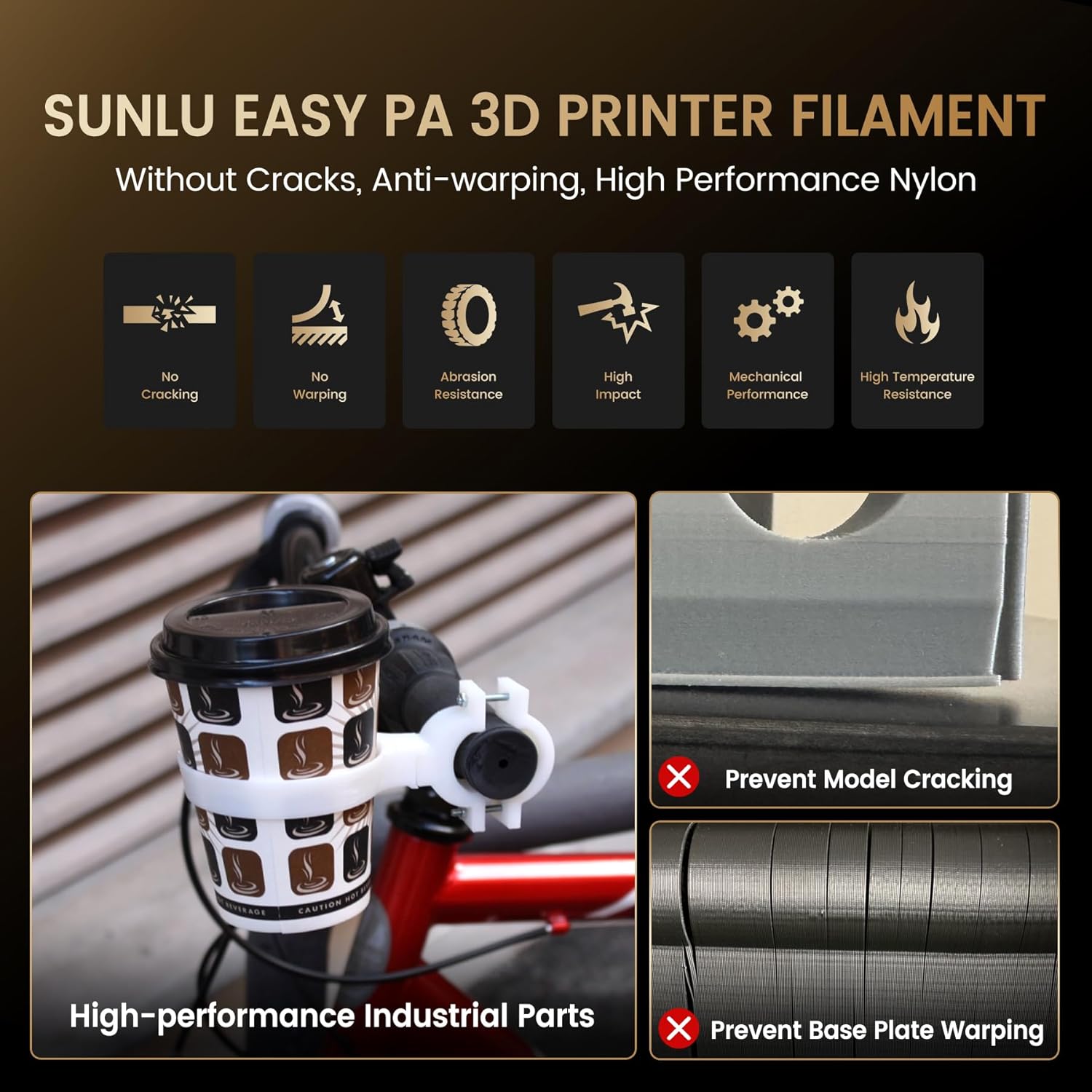 Filamento de nailon SUNLU, 1KG - 3D Printing Nylon reseña y precio